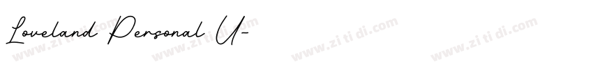 Loveland Personal U字体转换